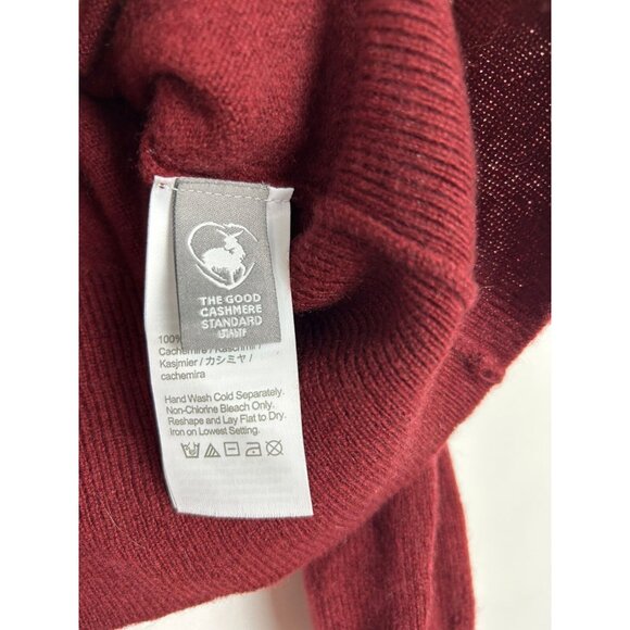 J Crew Womens 100% Cashmere Classic-fit Crewneck Sweater Burgundy Size Large - Picture 6 of 7